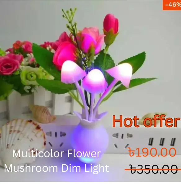 Multicolor Flower Mushroom Dim Light