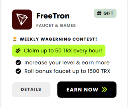 FreeTron. Passive income opportunity.